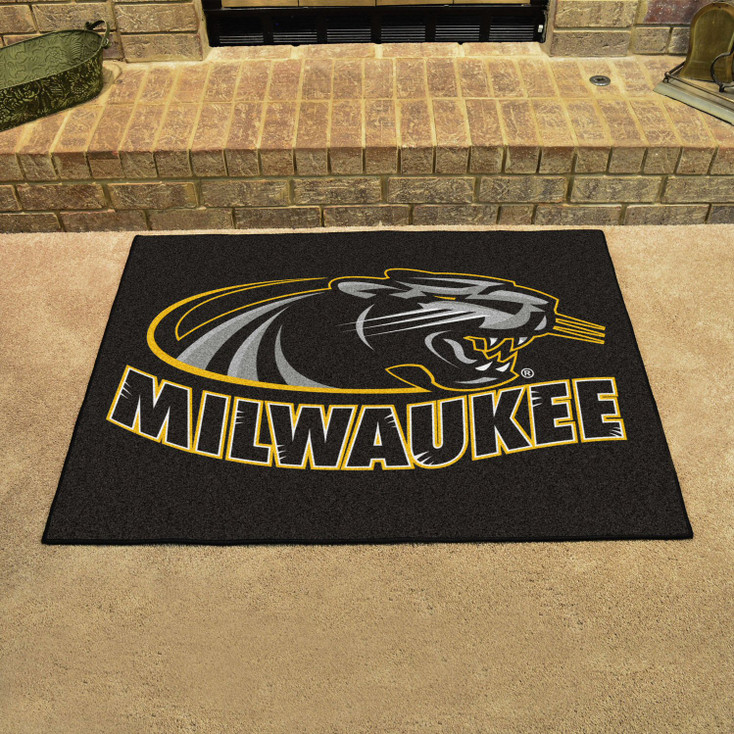 33.75" x 42.5" University of Wisconsin-Milwaukee All Star Black Rectangle Mat