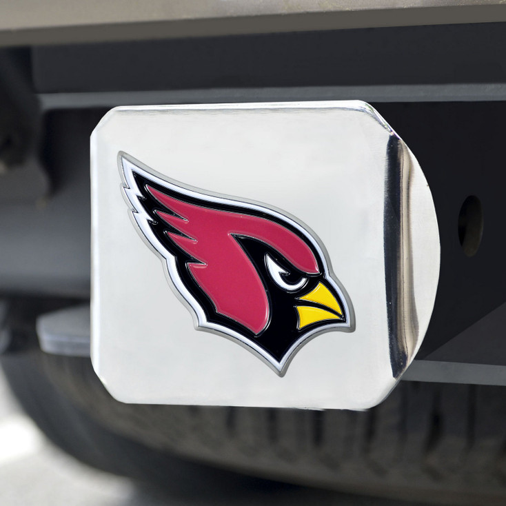 Arizona Cardinals Hitch Cover - Red on Chrome