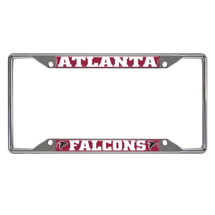 Atlanta Falcons Chrome and Red License Plate Frame