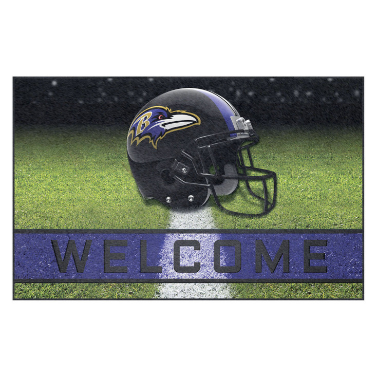 18" x 30" Baltimore Ravens Black Crumb Rubber Door Mat