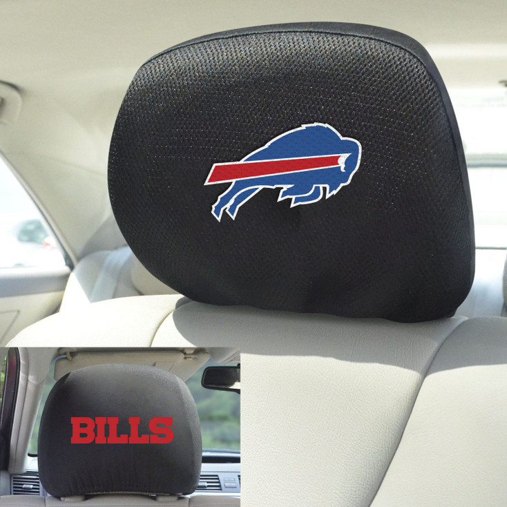 Buffalo Bills Car Headrest Cover, Set of 2