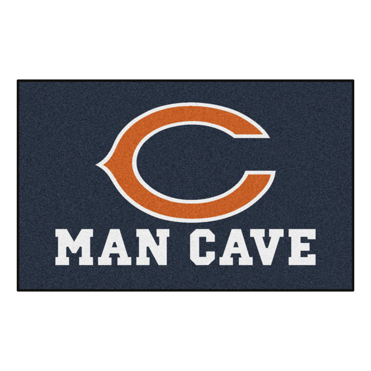 59.5" x 94.5" Chicago Bears Navy Man Cave Rectangle Ulti Mat