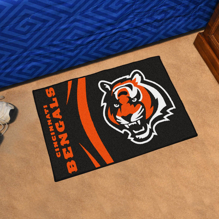 19" x 30" Cincinnati Bengals Uniform Black Rectangle Starter Mat