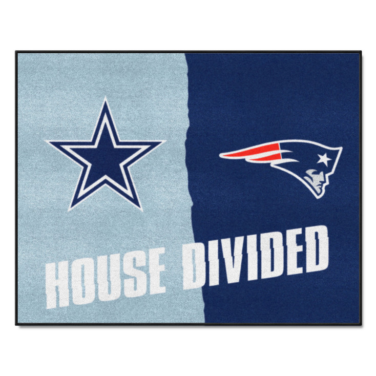 33.75" x 42.5" Cowboys / Patriots House Divided Rectangle Mat