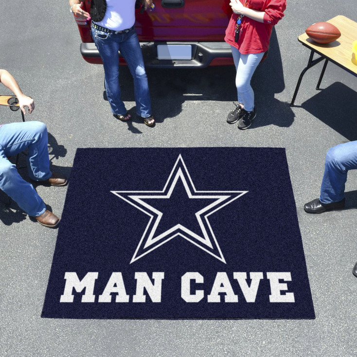 59.5" x 71" Dallas Cowboys Man Cave Tailgater Navy Rectangle Mat