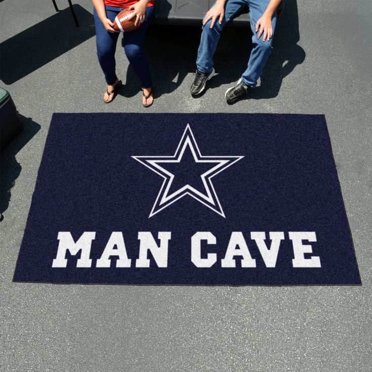 59.5" x 94.5" Dallas Cowboys Navy Man Cave Rectangle Ulti Mat
