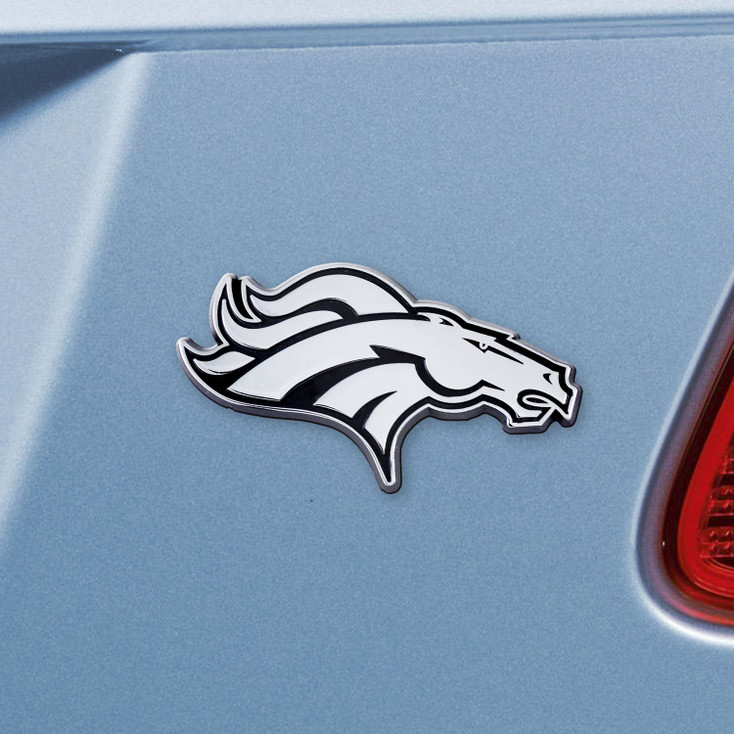 Denver Broncos Chrome Emblem, Set of 2