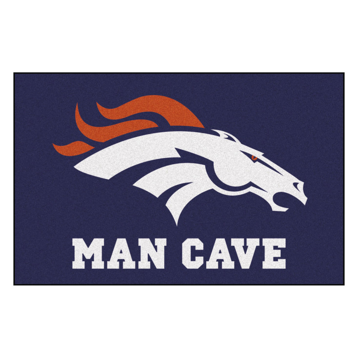 19" x 30" Denver Broncos Man Cave Starter Navy Rectangle Mat