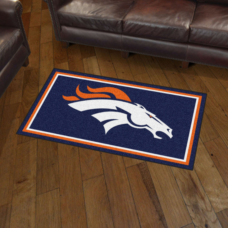 3' x 5' Denver Broncos Navy Rectangle Rug