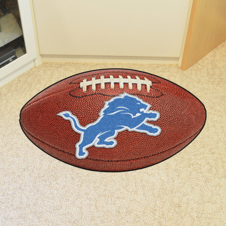 20.5" x 32.5" Detroit Lions Football Shape Mat