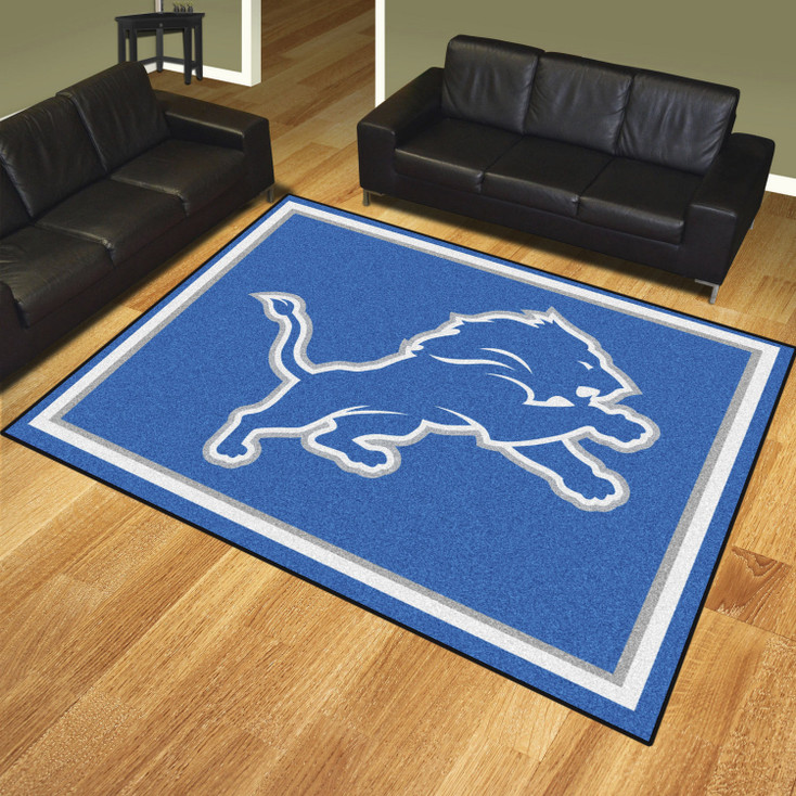 8' x 10' Detroit Lions Blue Rectangle Rug