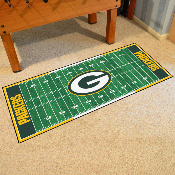 30" x 72" Green Bay Packers Football Field Rectangle Runner Mat