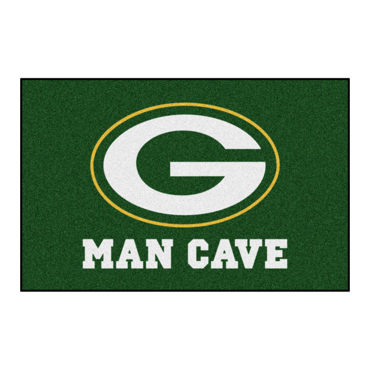 19" x 30" Green Bay Packers Man Cave Starter Green Rectangle Mat