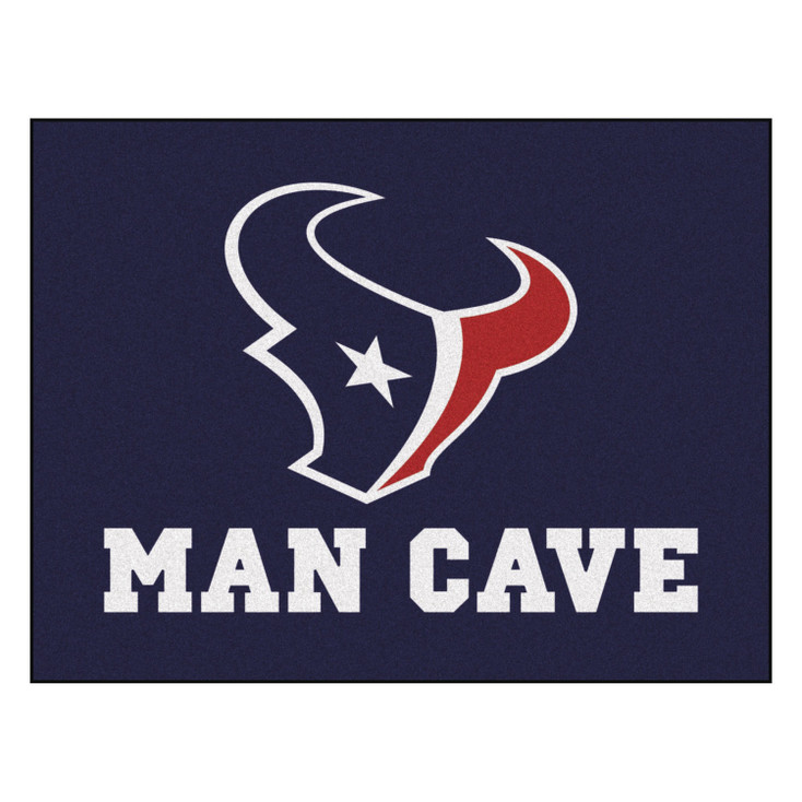 33.75" x 42.5" Houston Texans Man Cave All-Star Navy Rectangle Mat