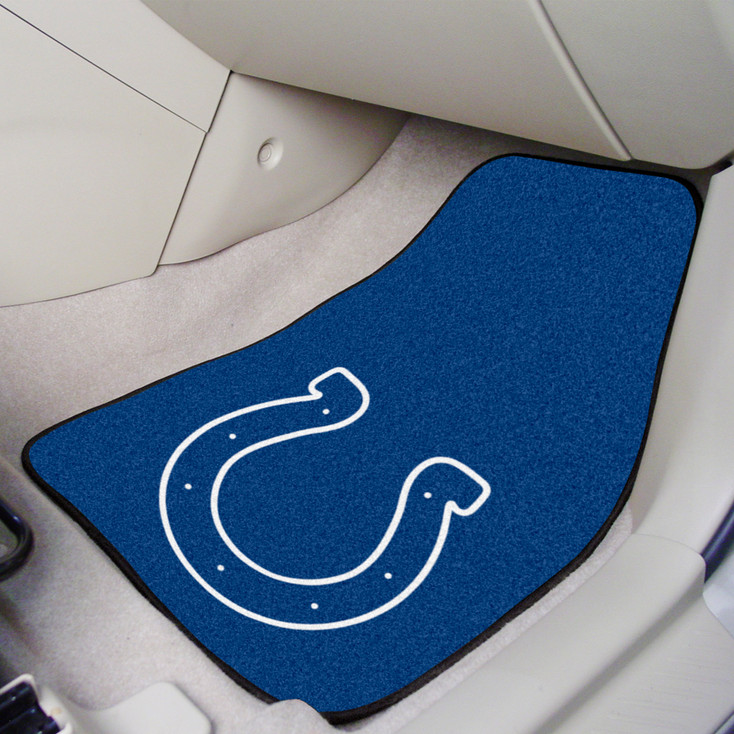 Indianapolis Colts Blue Carpet Car Mat, Set of 2