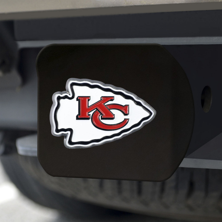 Kansas City Chiefs Hitch Cover - Red on Black