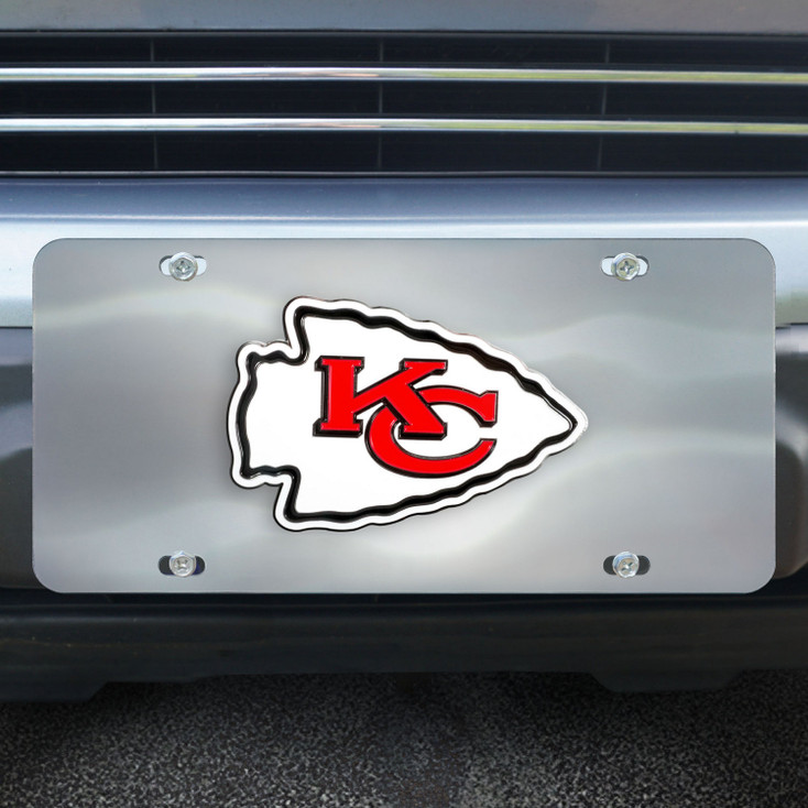 Kansas City Chiefs Diecast Stainless Steel License Plate