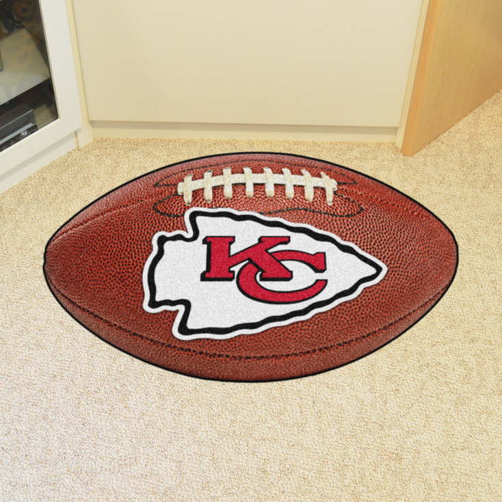 20.5" x 32.5" Kansas City Chiefs Football Shape Mat