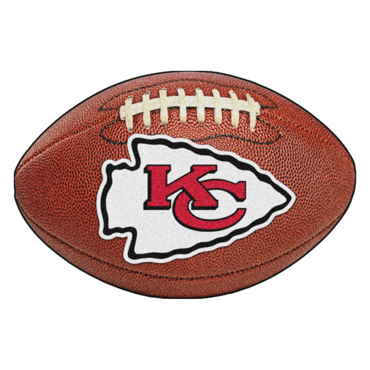 20.5" x 32.5" Kansas City Chiefs Football Shape Mat