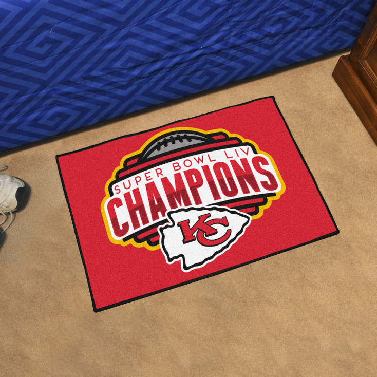 19" x 30" Kansas City Chiefs Super Bowl LIV Champions Starter Mat