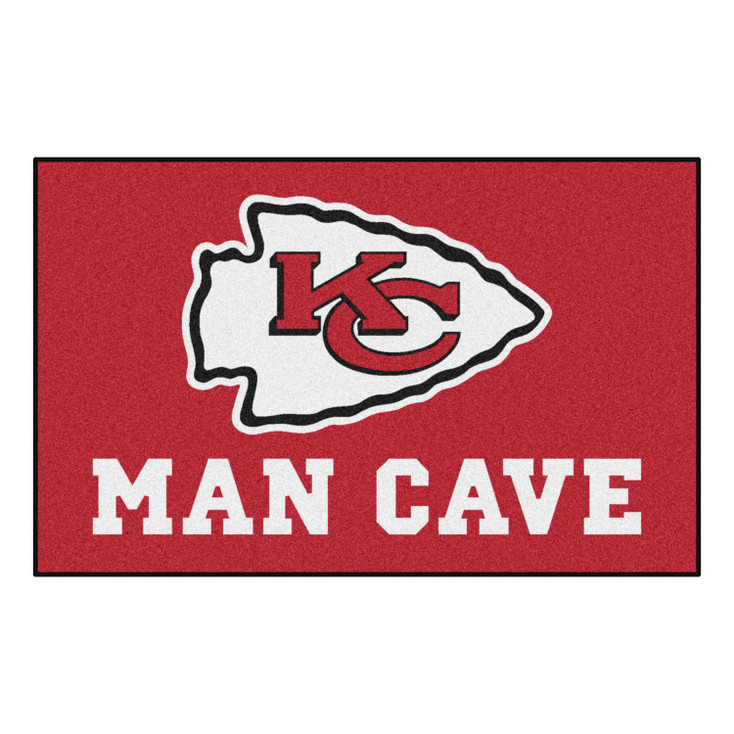59.5" x 94.5" Kansas City Chiefs Red Man Cave Rectangle Ulti Mat