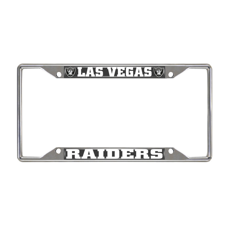 Las Vegas Raiders Chrome and Black License Plate Frame