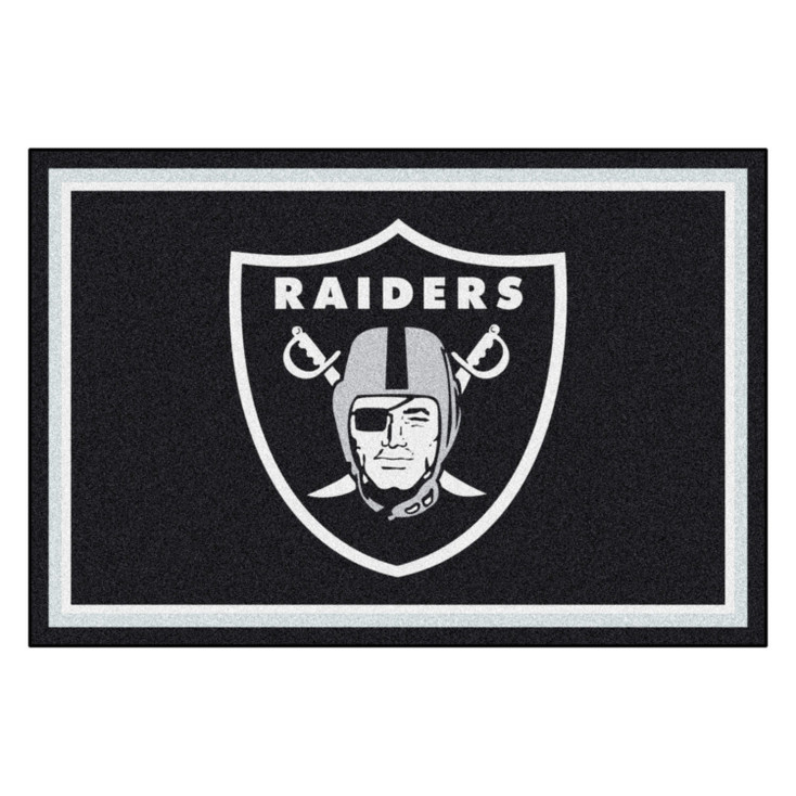 59.5" x 88" Las Vegas Raiders Black Rectangle Rug