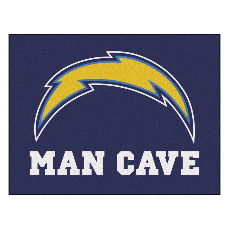 33.75" x 42.5" Los Angeles Chargers Man Cave All-Star Navy Rectangle Mat