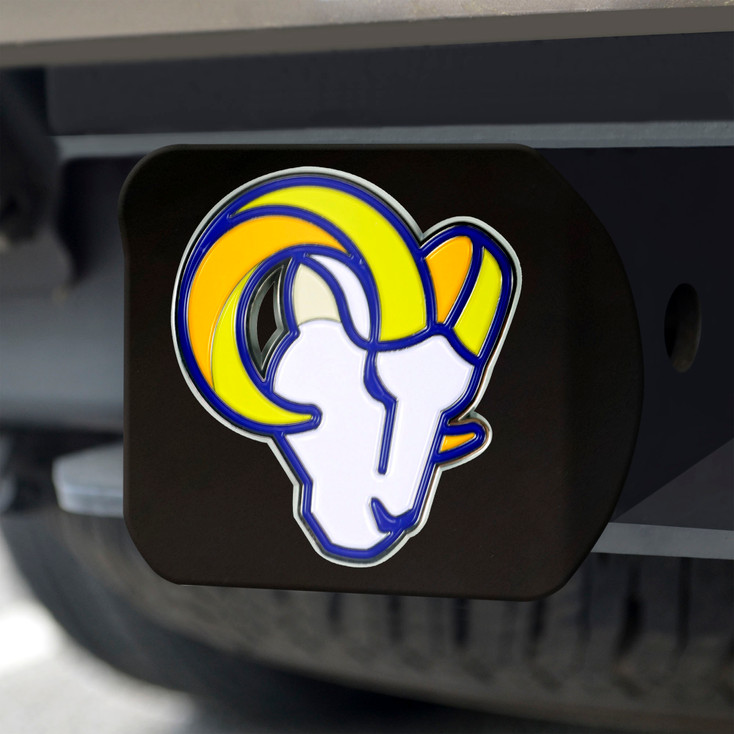 Los Angeles Rams Hitch Cover - Blue on Black