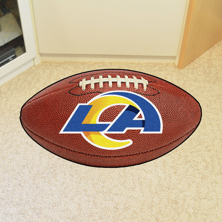 20.5" x 32.5" Los Angeles Rams Football Shape Mat