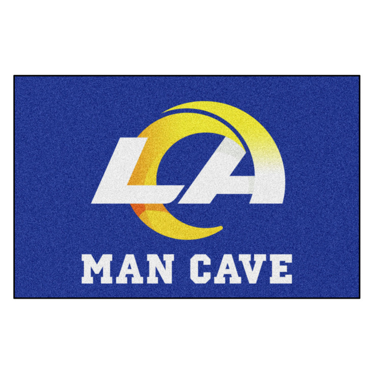 19" x 30" Los Angeles Rams Man Cave Starter Navy Rectangle Mat
