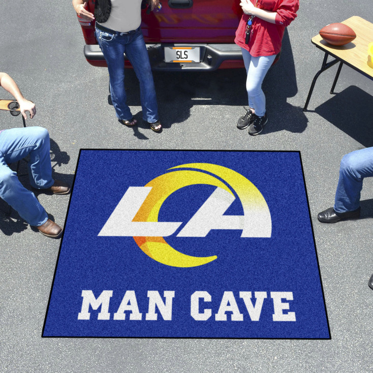 59.5" x 71" Los Angeles Rams Man Cave Tailgater Navy Rectangle Mat