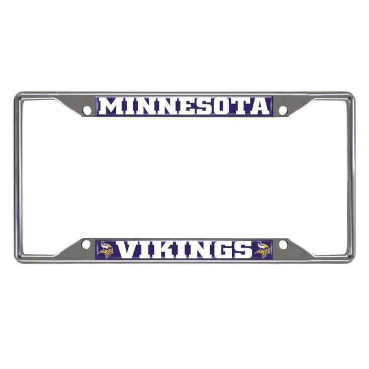Minnesota Vikings Chrome and Purple License Plate Frame