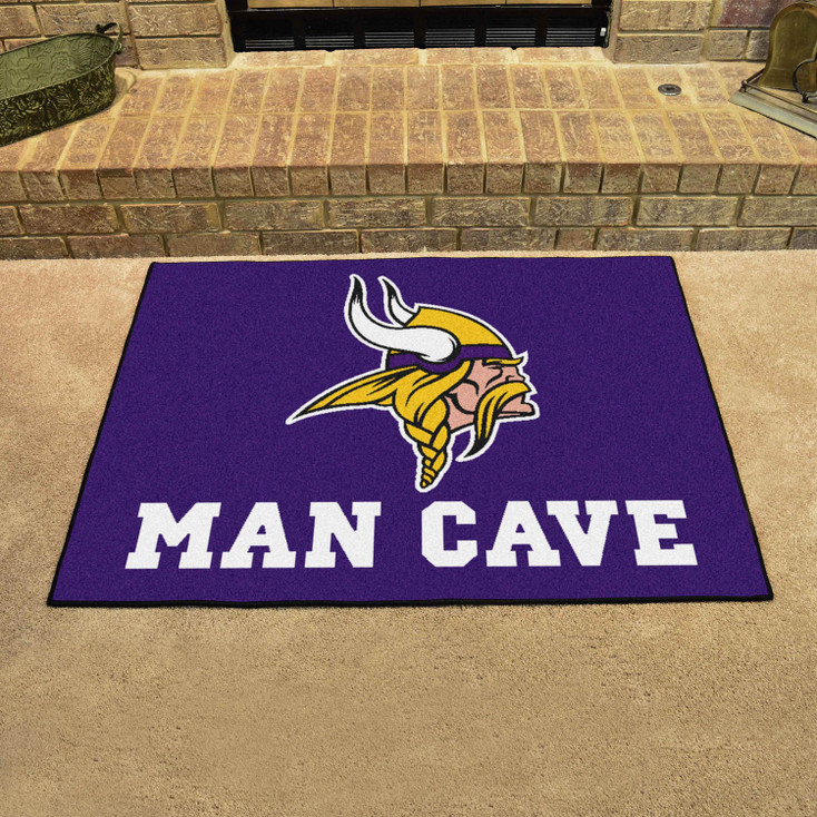 33.75" x 42.5" Minnesota Vikings Man Cave All-Star Purple Rectangle Mat