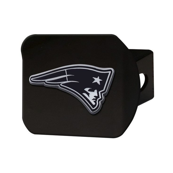 New England Patriots Hitch Cover - Chrome on Black