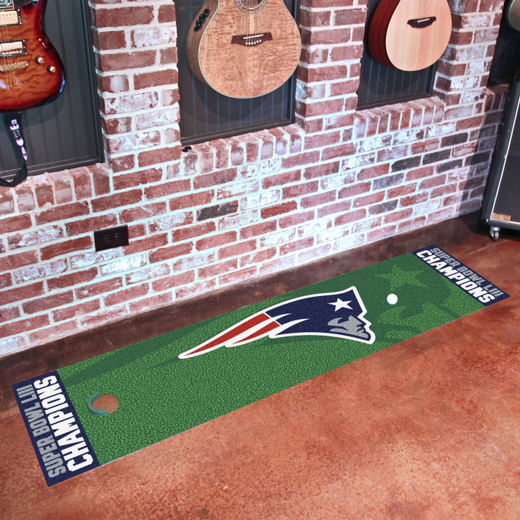 New England Patriots Super Bowl LIII Champions Putting Green Runner Mat