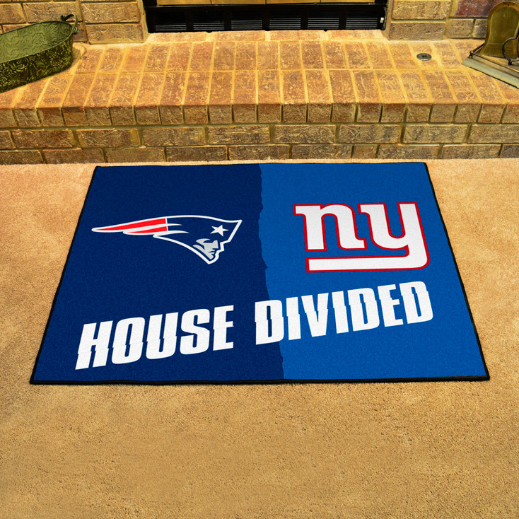 33.75" x 42.5" Patriots / Giants House Divided Rectangle Mat