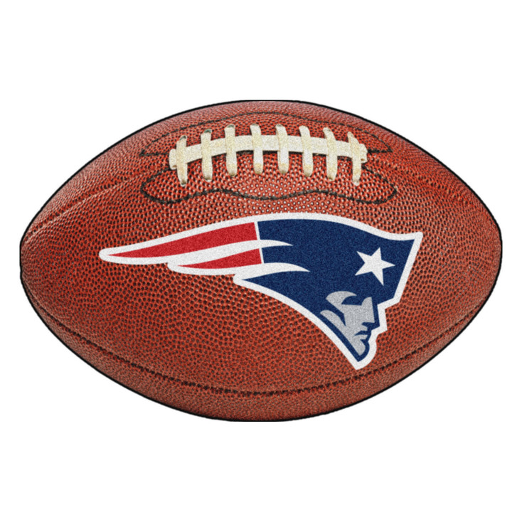 20.5" x 32.5" New England Patriots Football Shape Mat