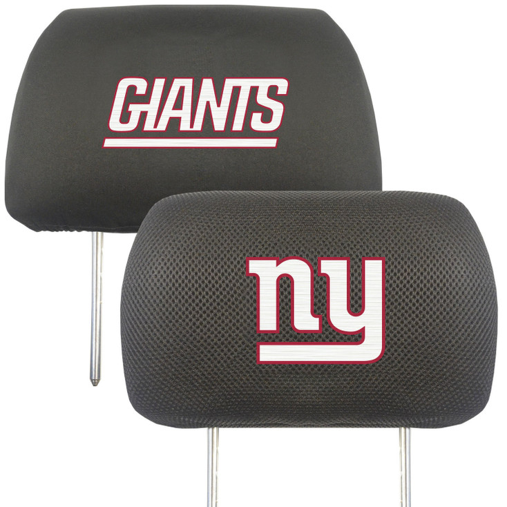 New York Giants Car Headrest Cover, Set of 2