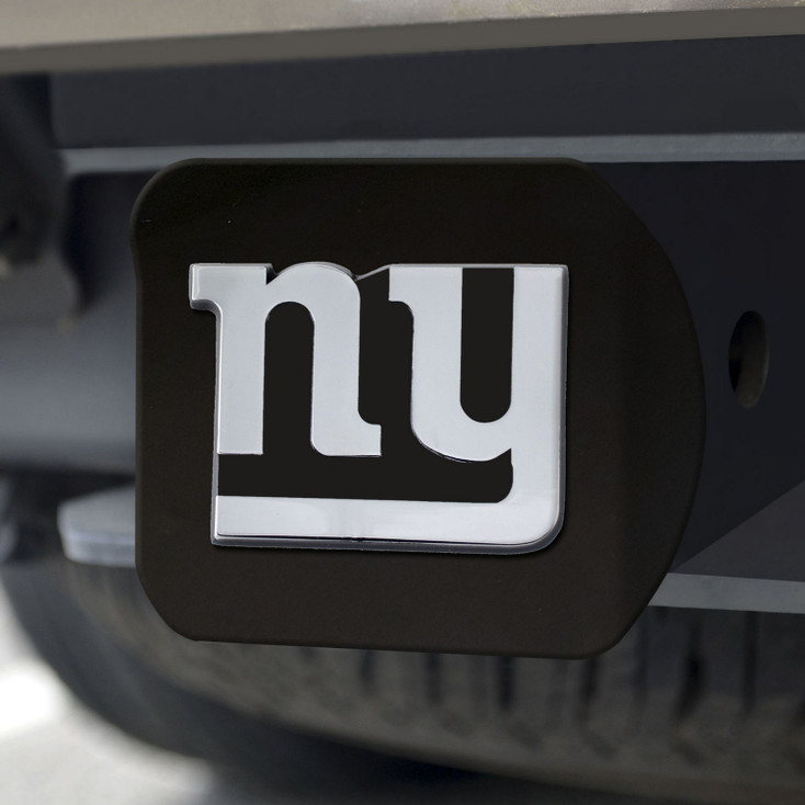 New York Giants Hitch Cover - Chrome on Black