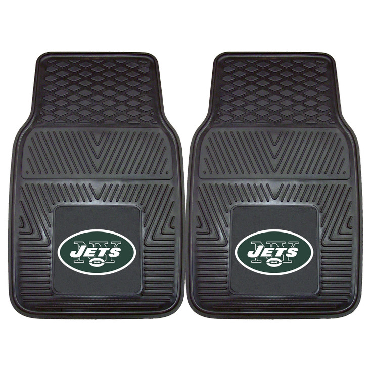 New York Jets Black Vinyl Car Mat, Set of 2