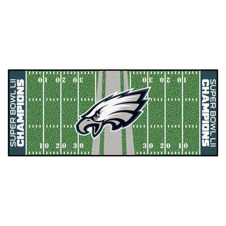 Philadelphia Eagles Super Bowl LII Champions Football Field Rectangle Runner Mat