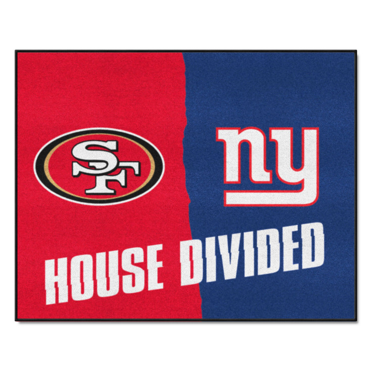 33.75" x 42.5" 49ers / Giants House Divided Rectangle Mat