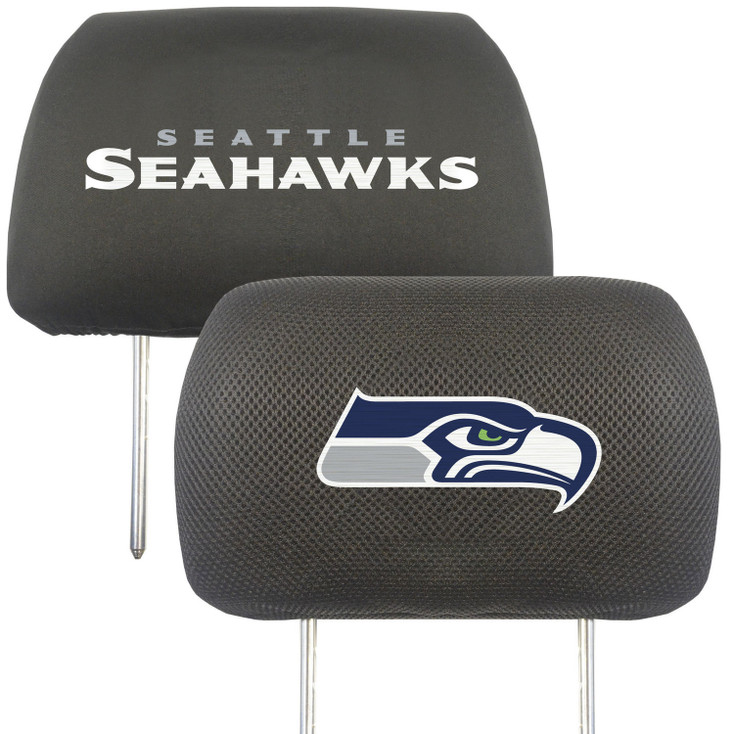 Seattle Seahawks Car Headrest Cover, Set of 2