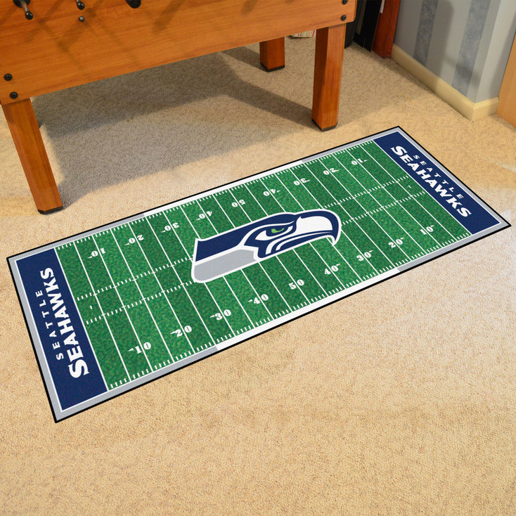 30" x 72" Seattle Seahawks Football Field Rectangle Runner Mat