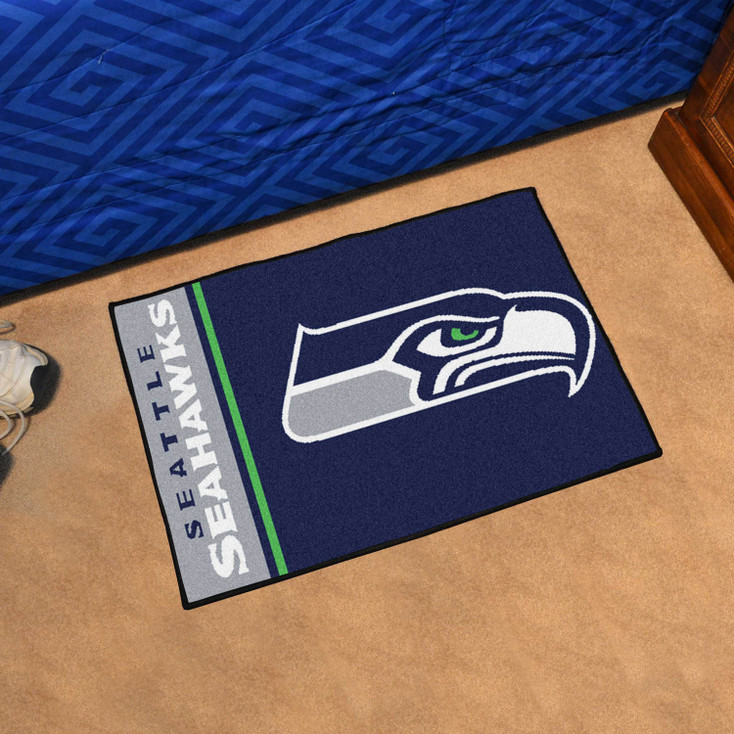 19" x 30" Seattle Seahawks Uniform Blue Rectangle Starter Mat