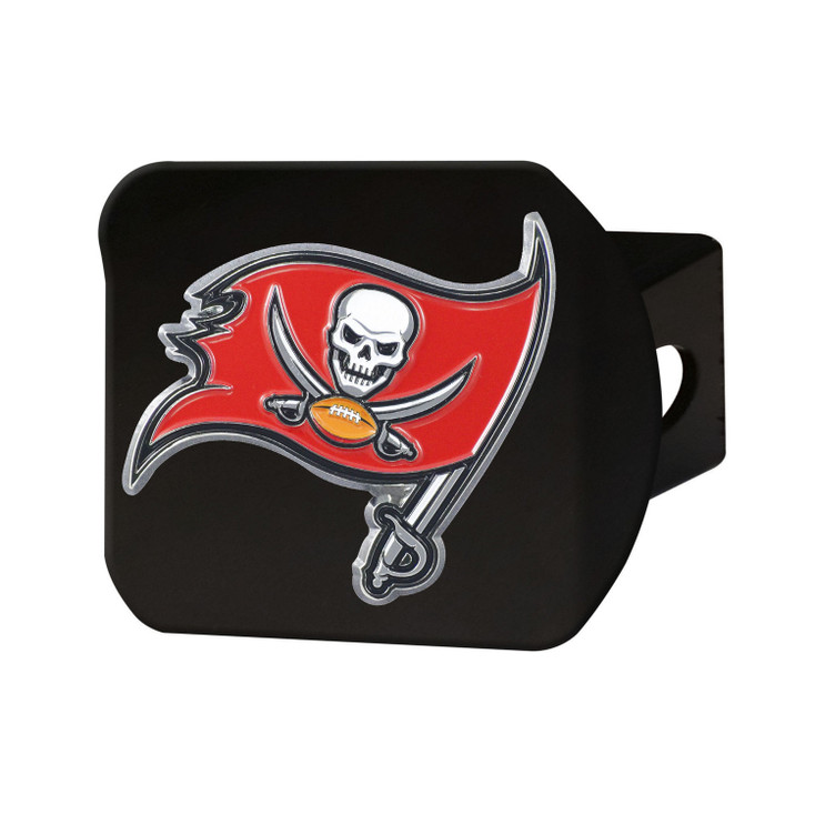 Tampa Bay Buccaneers Hitch Cover - Red on Black