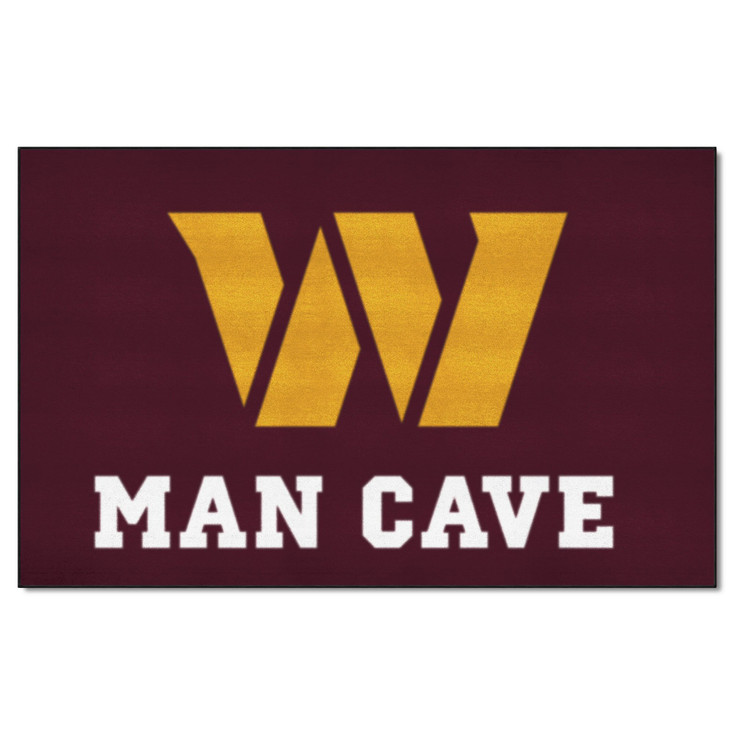 59.5" x 94.5" Washington Commanders Maroon Man Cave Rectangle Ulti Mat