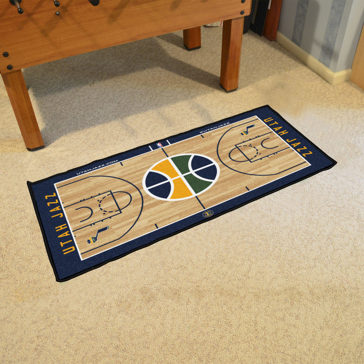 24" x 44" Utah Jazz NBA Court Navy Rectangle Runner Mat