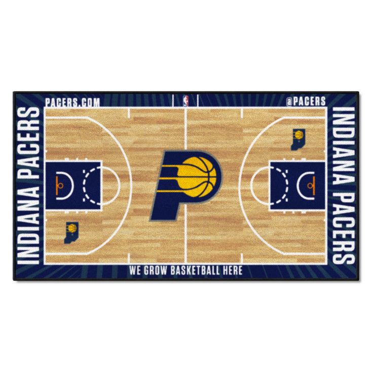 24" x 44" Indiana Pacers NBA Court Blue Rectangle Runner Mat